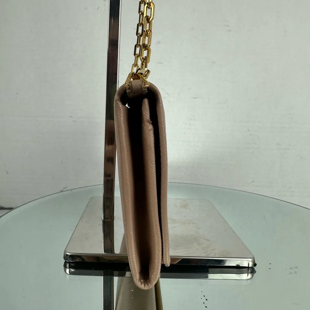 PRADA LEATHER CLUTCH BAG ORIGINAL PRADA CHAIN GHW - Picture 11 of 12